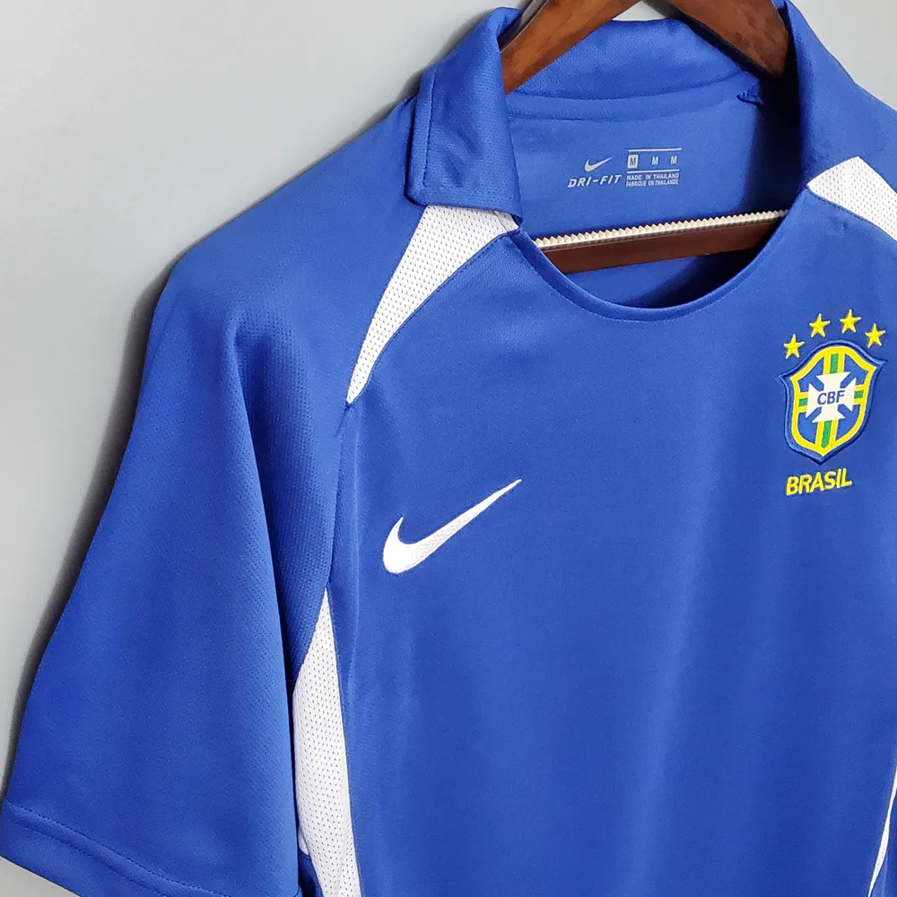 Brazil 2002 Retro Brazil Away Soccer Jersey 2002 — 7