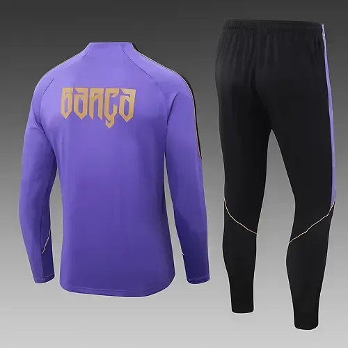 Barcelona 2026/2027 Barcelona Half-Pull Training Purple Camiseta de fútbol Set 2026/27 — 2