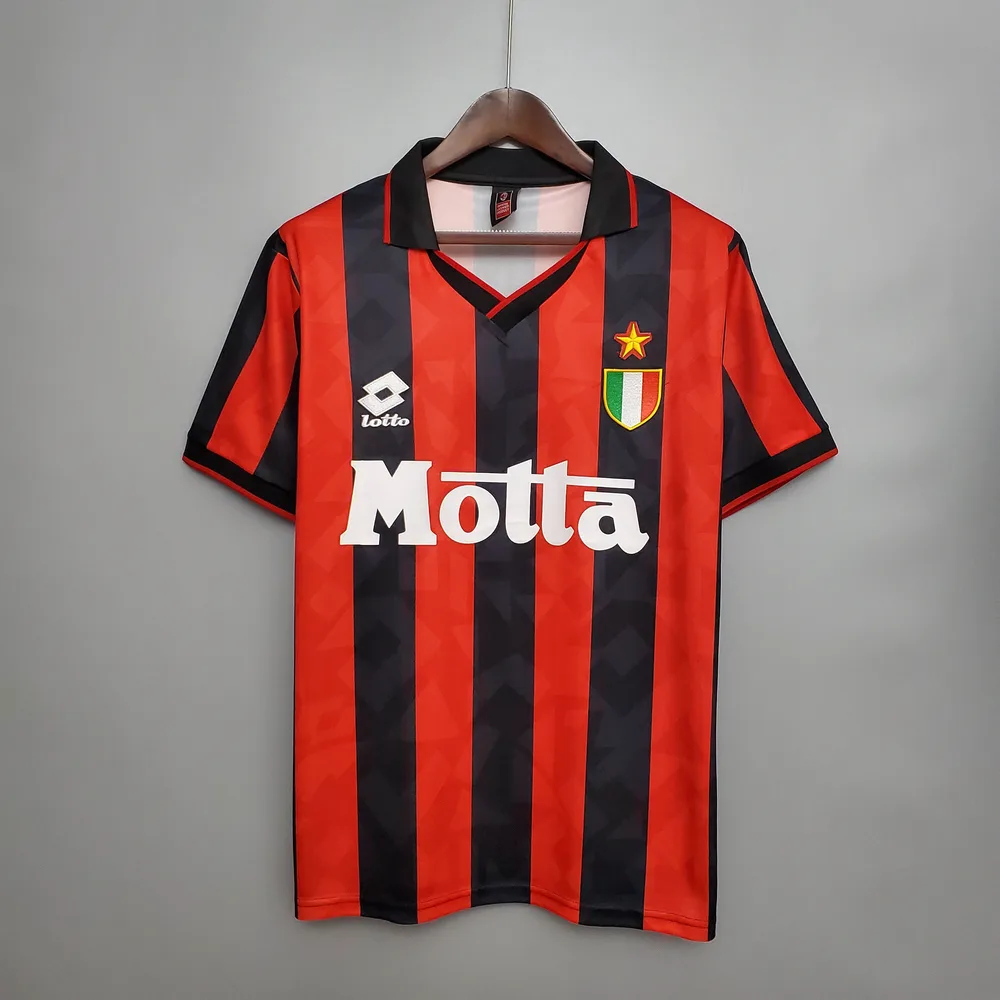 AC Milan 1993/1994 Retro AC Milan Local Camiseta de fútbol 1993/1994