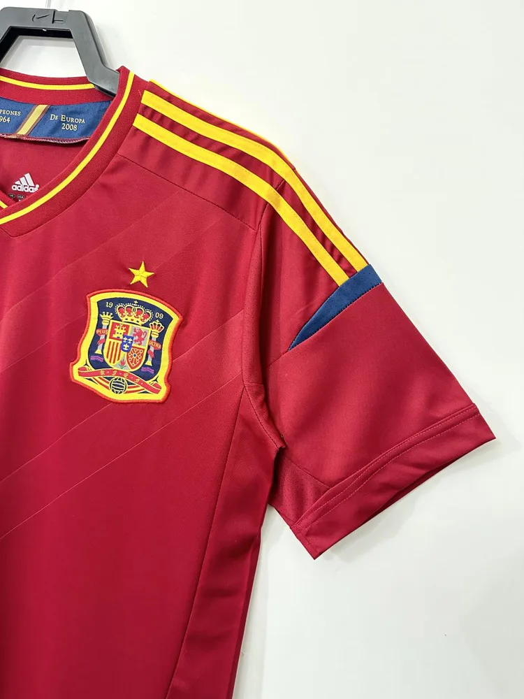 Spain 2012 Retro Spain Home Soccer Shirt 2012 — 4