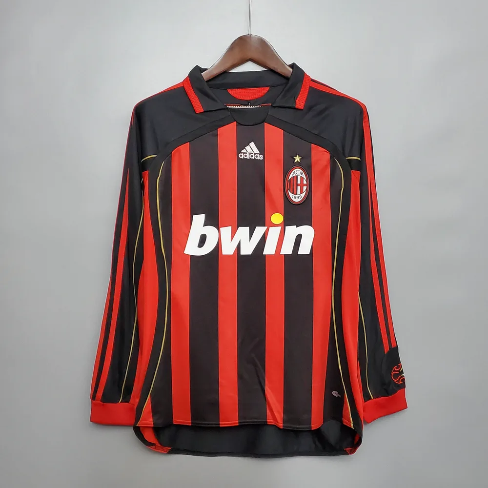 AC Milan 2006/2007 Retro Manga larga AC Milan Local Camiseta de fútbol 2006/2007