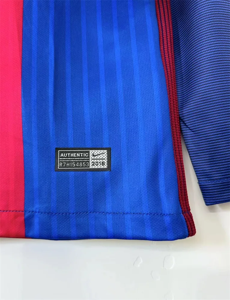 Barcelona 2016/2017 Retro Long Sleeve Barcelona Football Shirt Home 2016/2017 — 7