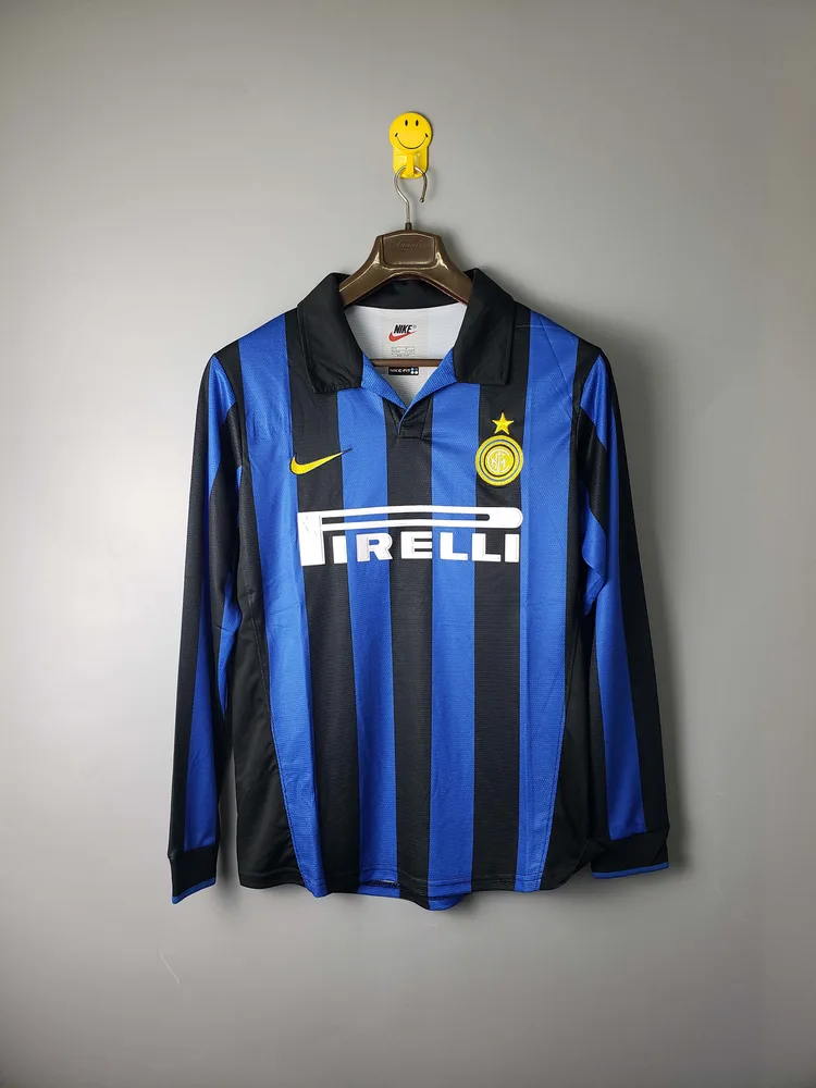Inter Milan 1998/1999 Retro Manga larga Internazionale Milan Local Camiseta de fútbol 1998/1999