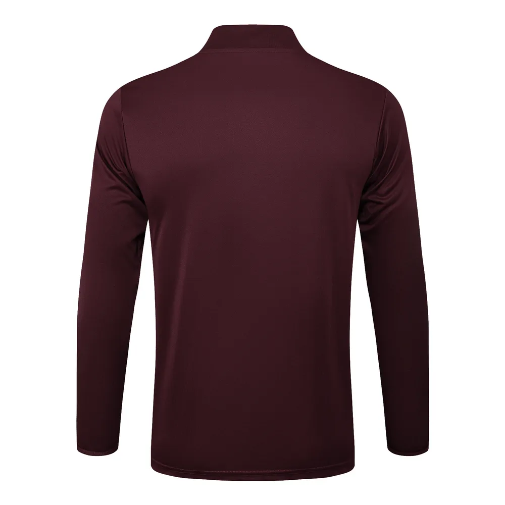 Bayern Munich 2025/2026 Bayern Munich Half-Pull Conjunto de entrenamiento Dark Red Retro Style Camiseta de fútbol Set 2025/2026 — 4