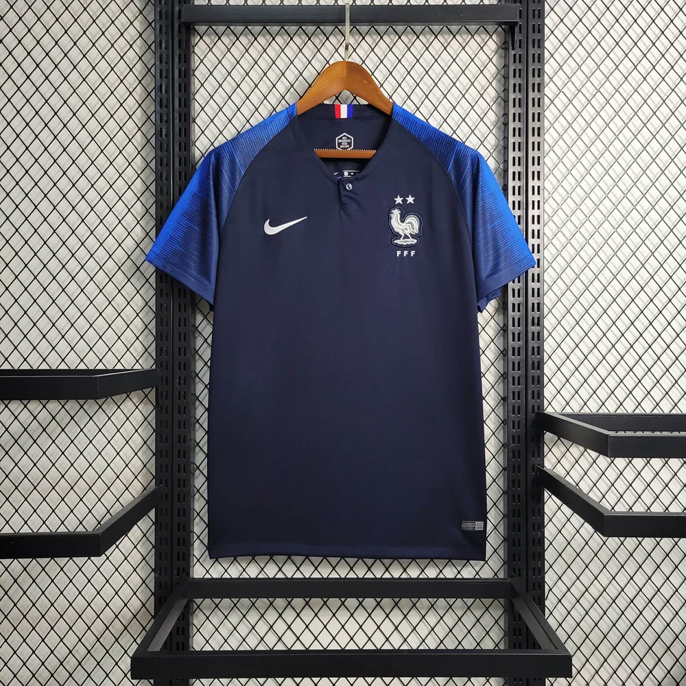 France 2018 Retro France Home Football Shirt 2018 — 3
