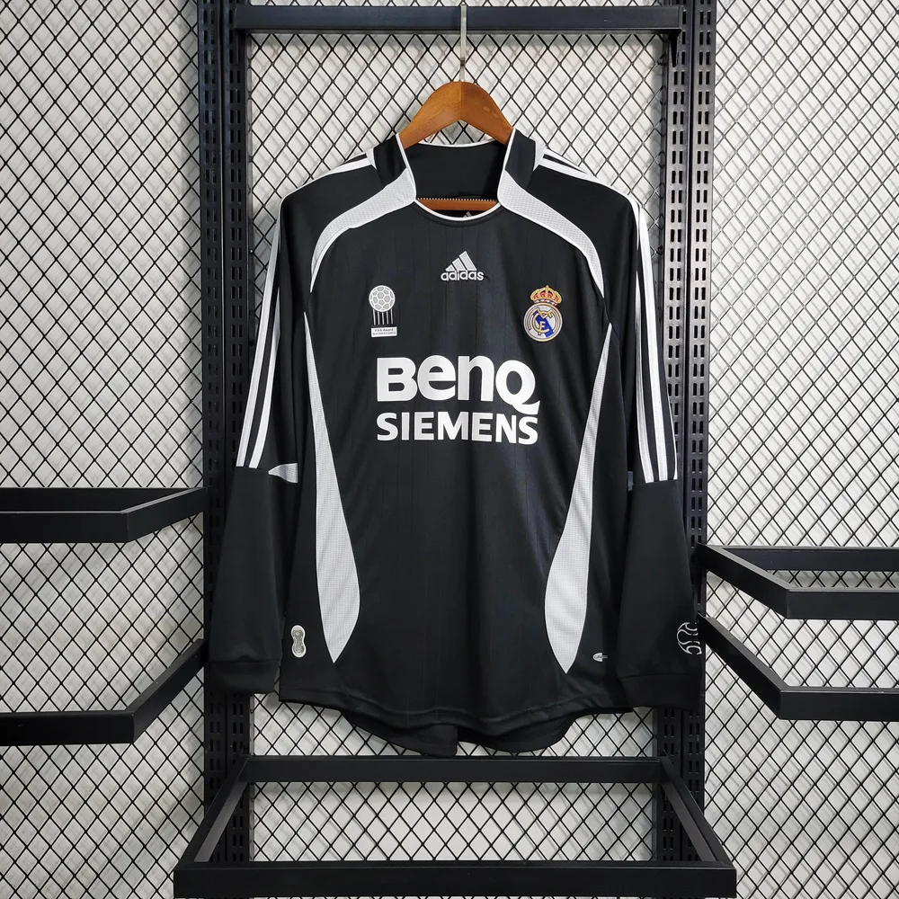 Real Madrid 2006/2007 Retro Manga larga Real Madrid Visitante Jersey 2006/2007 — 1