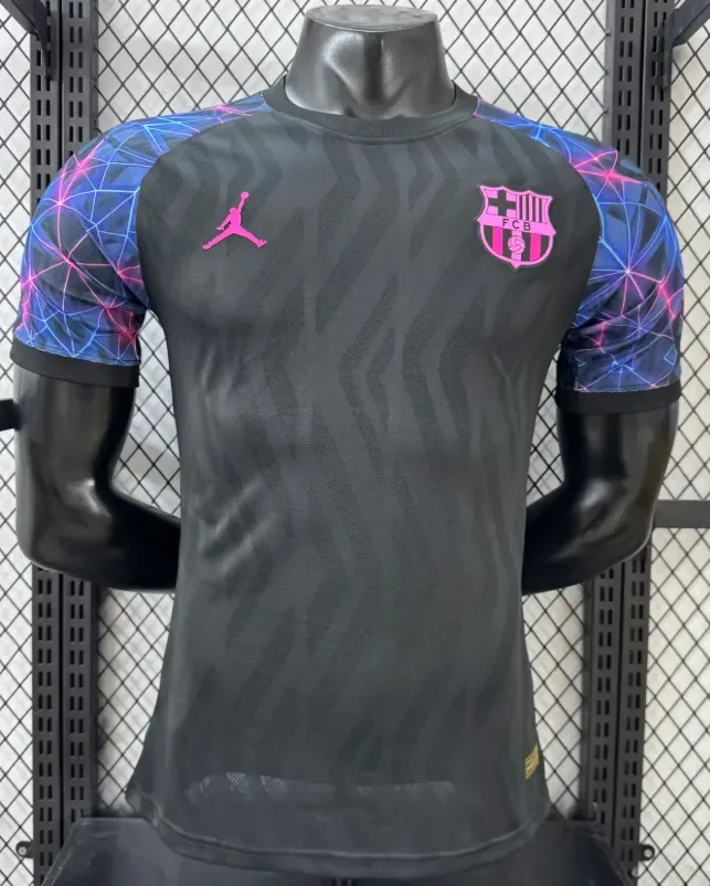 Barcelona 2026/2027 Player Version Barcelona Special Edition Black Blue Football Jersey 2026/27