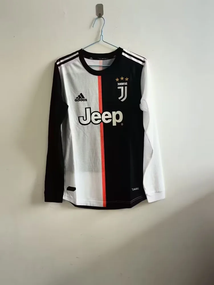 Juventus 2019/2020 Retro Versión jugador Manga larga Juventus Local Camiseta de fútbol 2019/2020