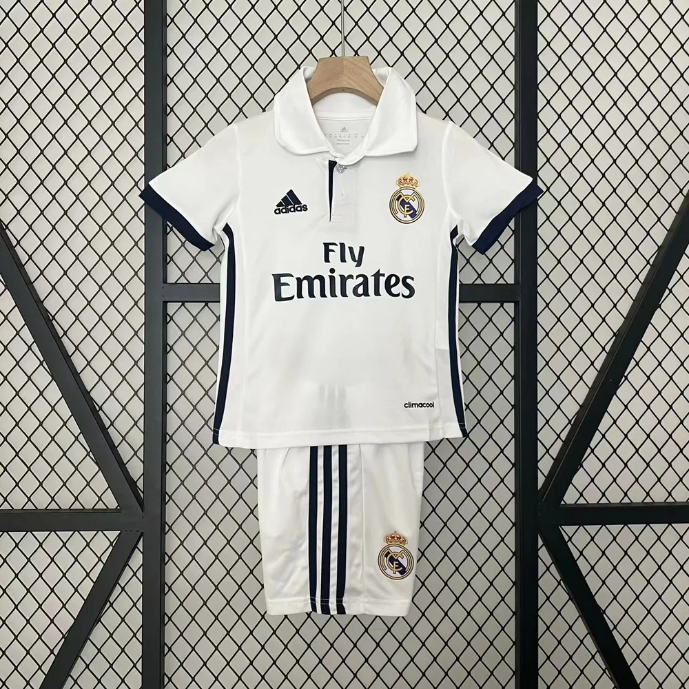 Real Madrid 2016/2017 Retro Real Madrid Local Camiseta de fútbol Talla infantil 2016/2017