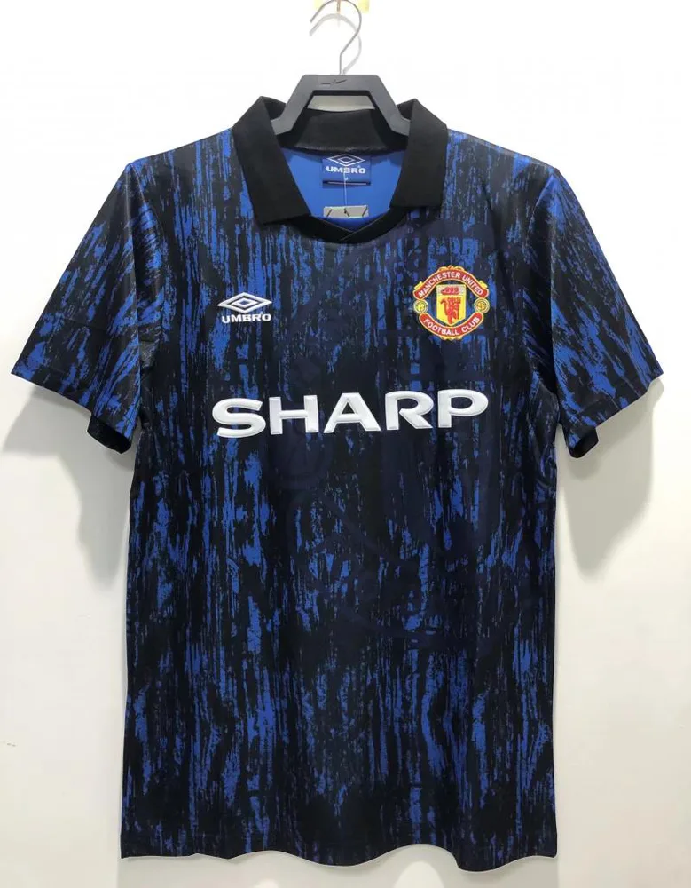 Manchester United 1993 Retro Manchester United blue Camiseta de fútbol 1993