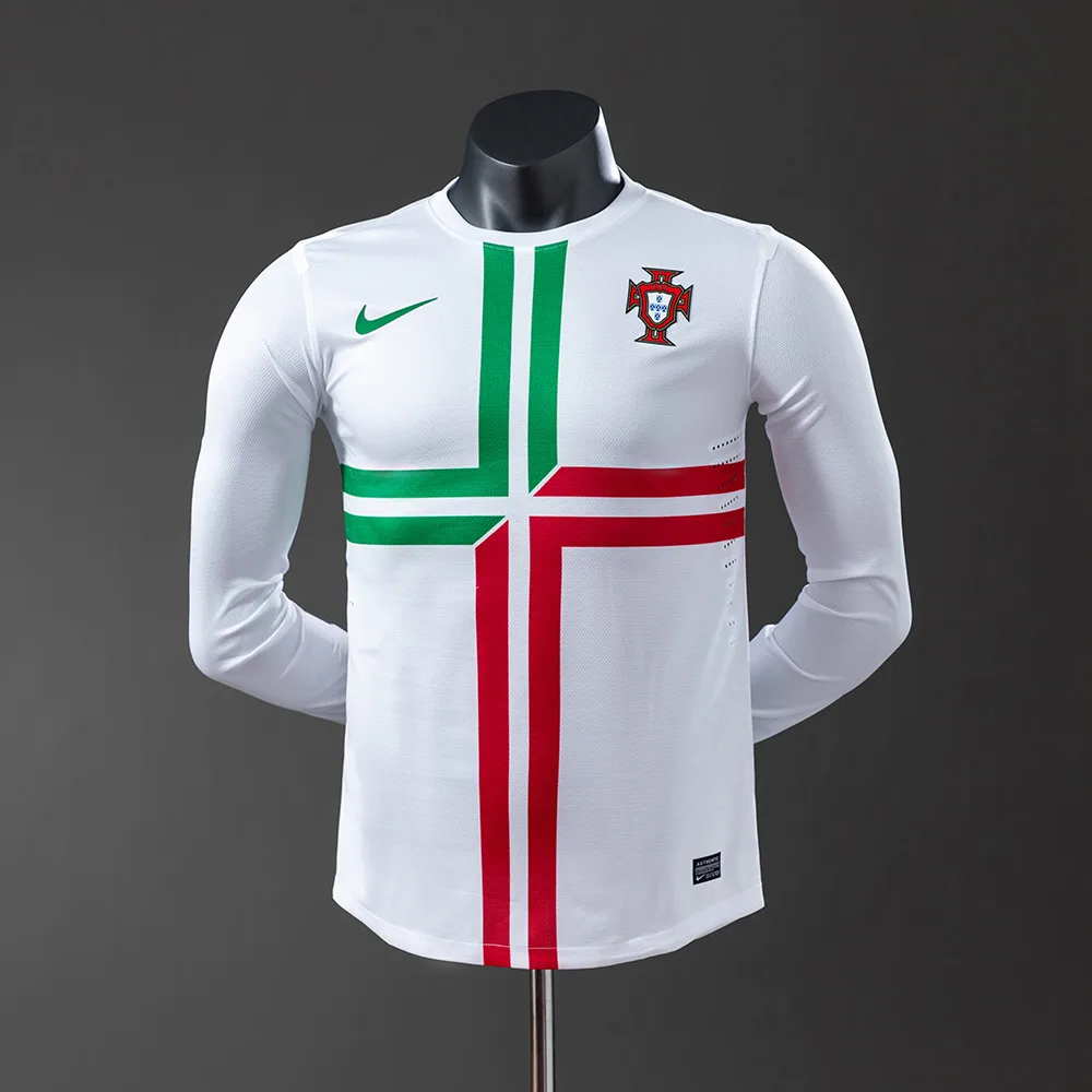 Portugal 2012 Retro Player Version Portugal Away Long Sleeve Jersey 2012