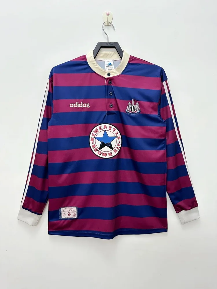 Newcastle 1995/1997 Retro Manga larga Newcastle United Visitante Camiseta de fútbol 1995/1997