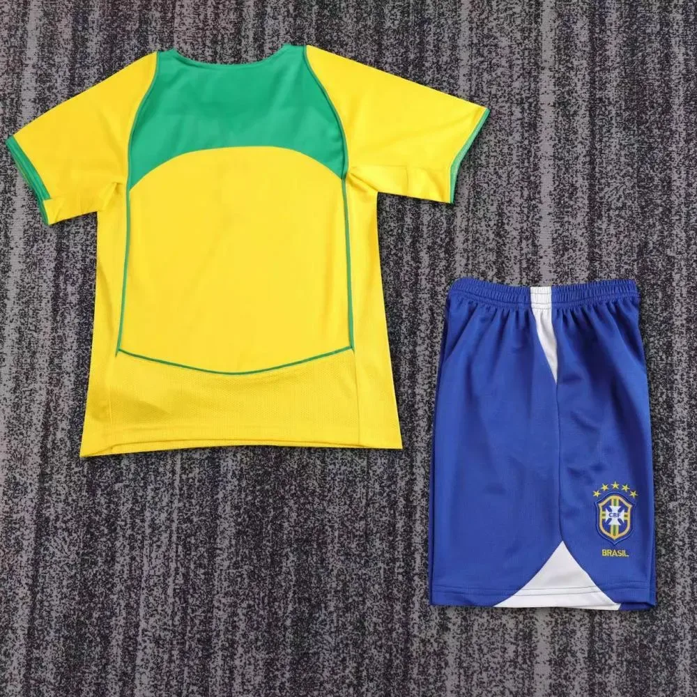 Brazil 2004 Retro Brazil Local Camiseta de fútbol Talla infantil 2004 — 2