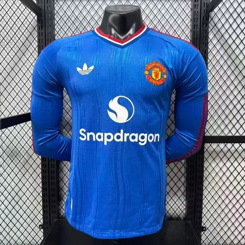 Manchester United 2026/2027 Long Sleeve Player Version Manchester United Away Football Shirt 2026/27