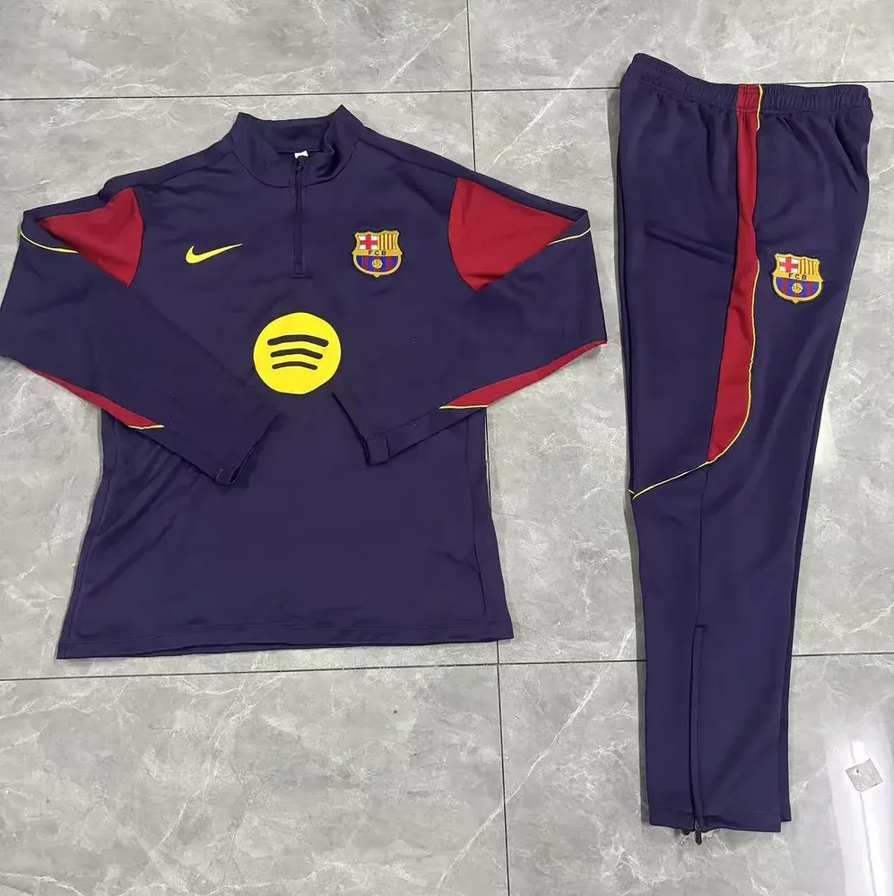 Barcelona 2026/2027 Barcelona Half-Pull Training Deep purple Camiseta de fútbol Set 2026/27 — 3