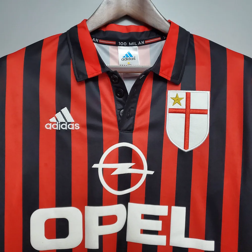 AC Milan 1999/2000 Retro AC Milan Home Football Shirt 1999/2000 — 3