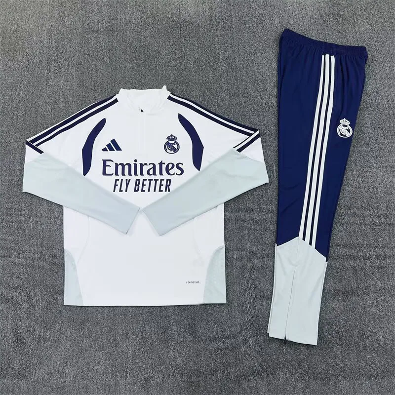 Real Madrid 2026/2027 Real Madrid Half-Pull Conjunto de entrenamiento White Camiseta de fútbol 2026/27 — 3