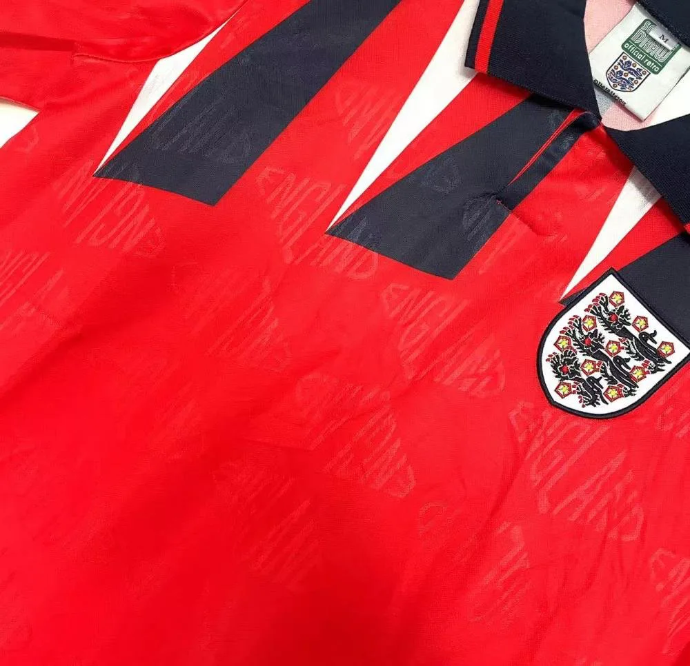 England 1992 Retro England Away Soccer Jersey 1992 — 5