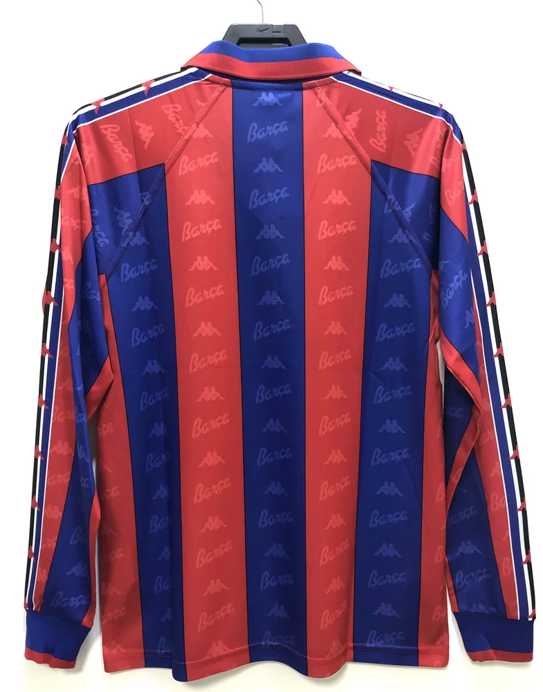 Barcelona 1996/1997 Retro Long Sleeve Barcelona Football Shirt Home Champions League 1996/1997 — 2