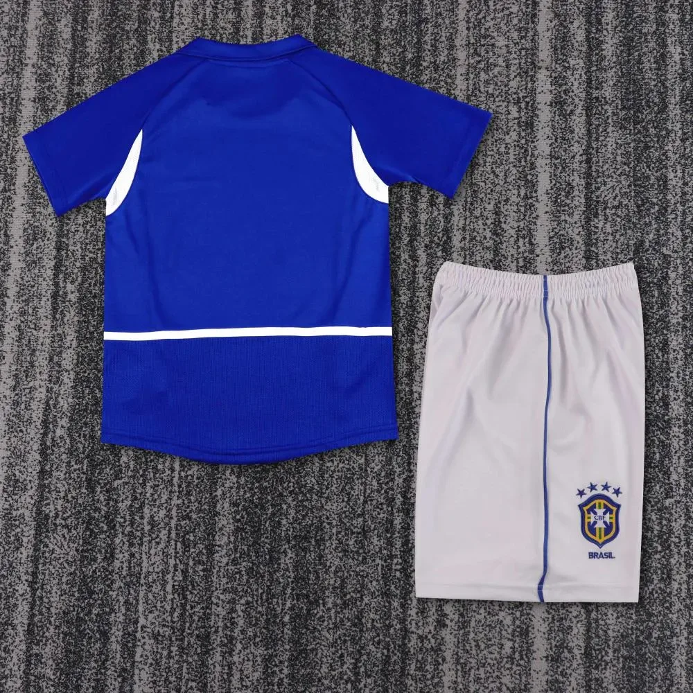 Brazil 2002 Retro Brazil Away Football Shirt Kids Size 2002 — 2