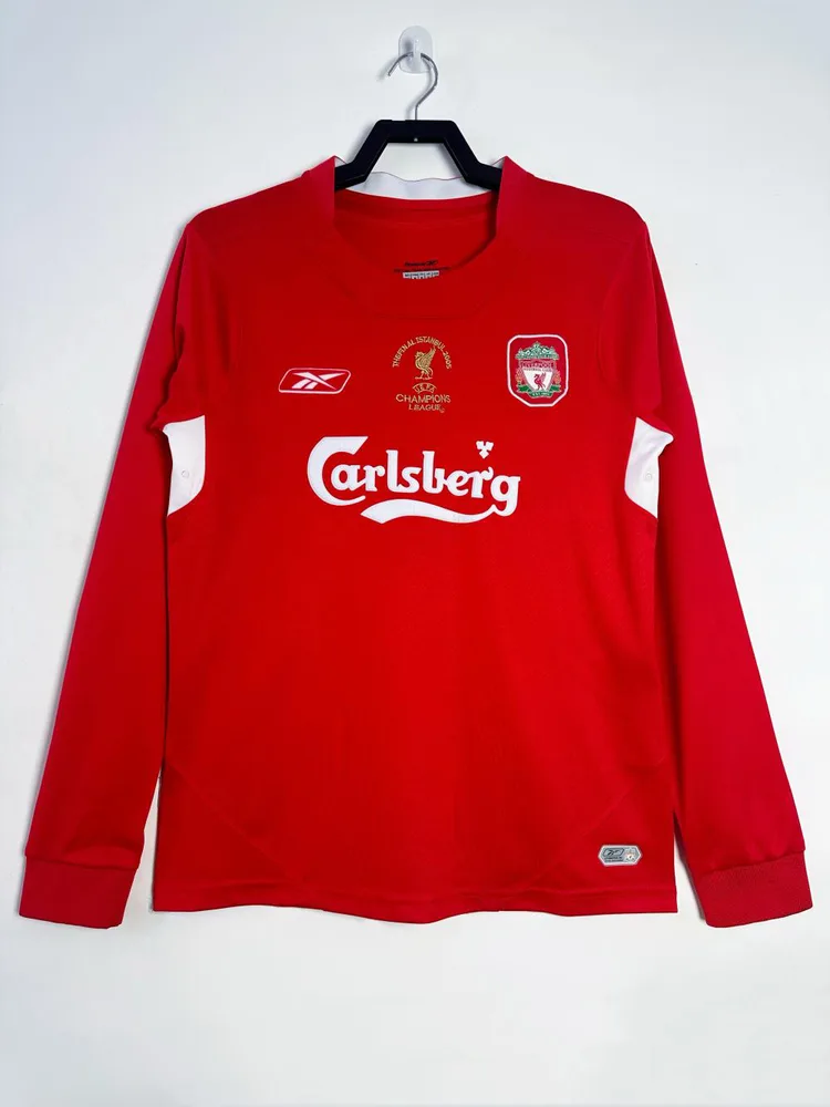 Liverpool 2004/2005 Retro Liverpool FC Local Camiseta de fútbol Manga larga 2004/2005