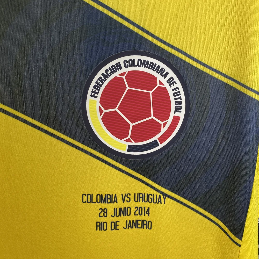 Colombia 2014 Retro Colombia Local Jersey 2014 — 3