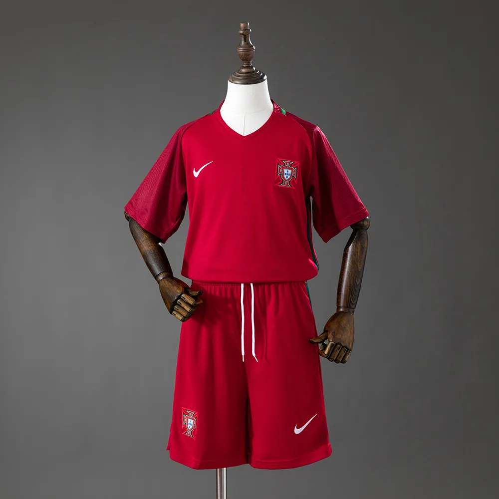 Portugal 2016/2017 Retro Portugal Local Camiseta de fútbol Talla infantil 2016/2017