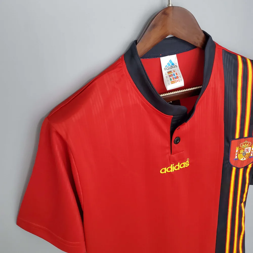 Spain 1996 Retro Spain Home Football Shirt 1996 — 5