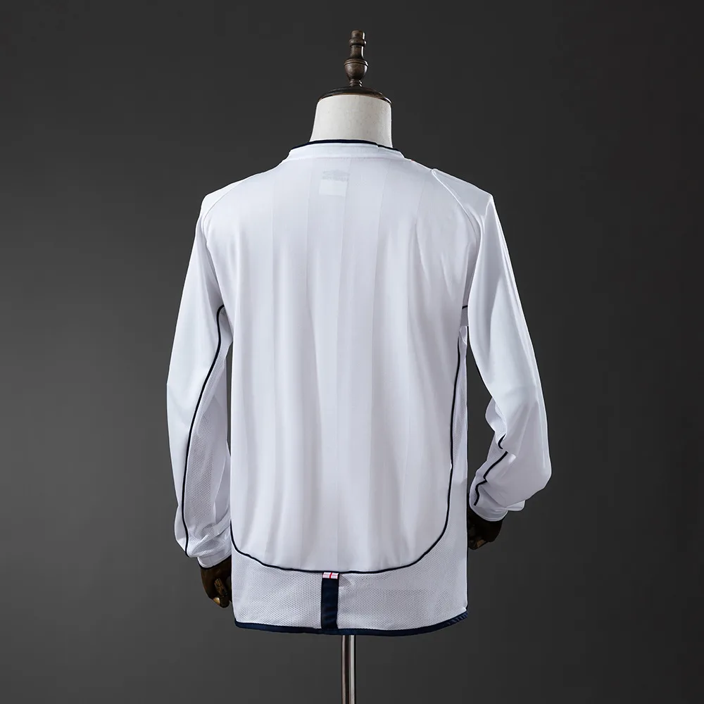 England 2002 Retro England Home Long Sleeve Jersey 2002 — 2