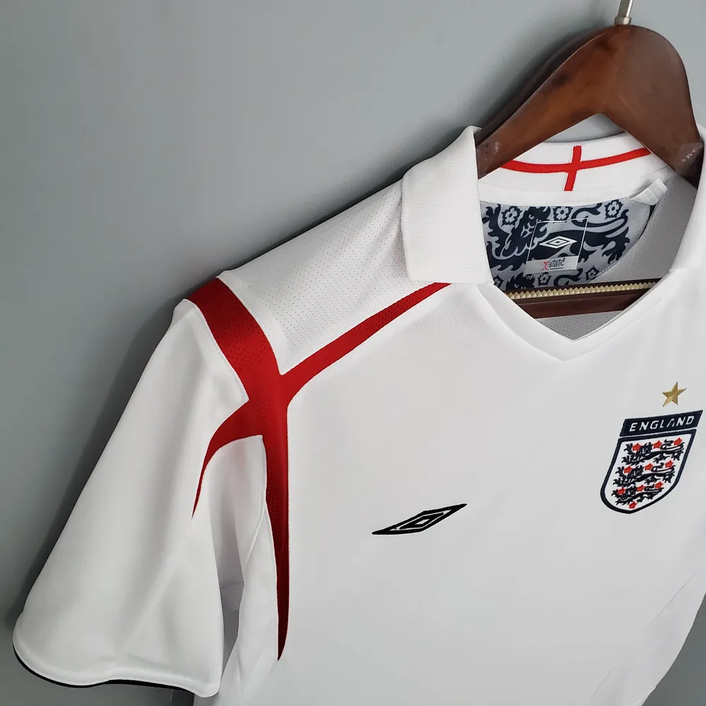 England 2006 Retro England Home Soccer Jersey 2006 — 6