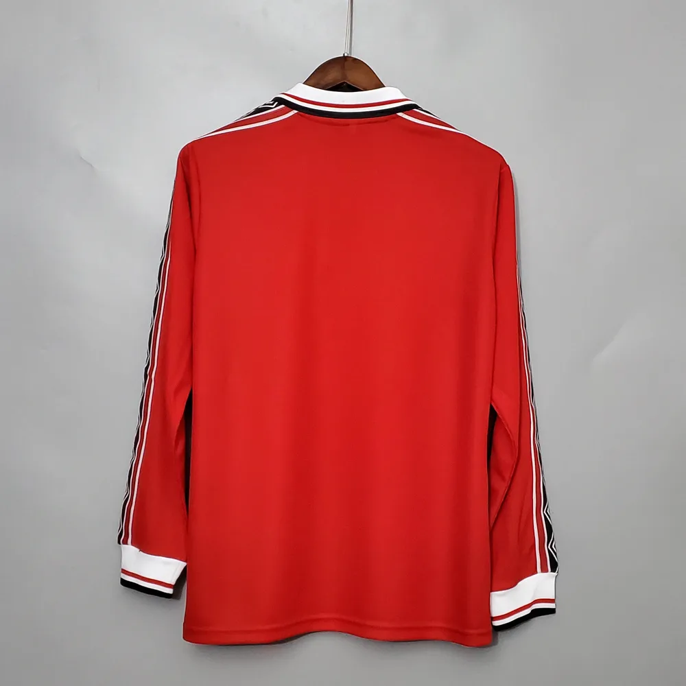Manchester United 1998-1999 Retro Long Sleeve Manchester United Home Football Shirt 1998/1999 — 2