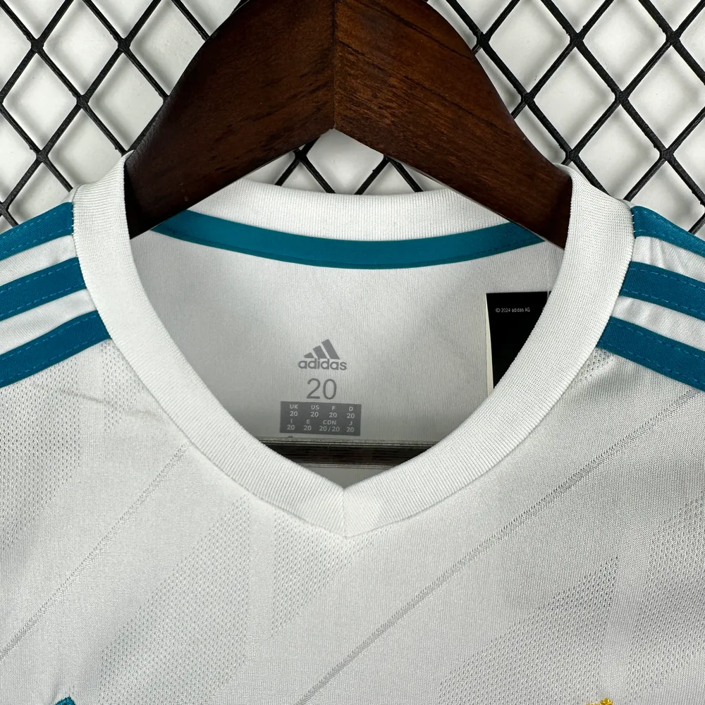 Real Madrid 2017/2018 Retro Long Sleeve Real Madrid Home Football Shirt Kids Size 2017/2018 — 3