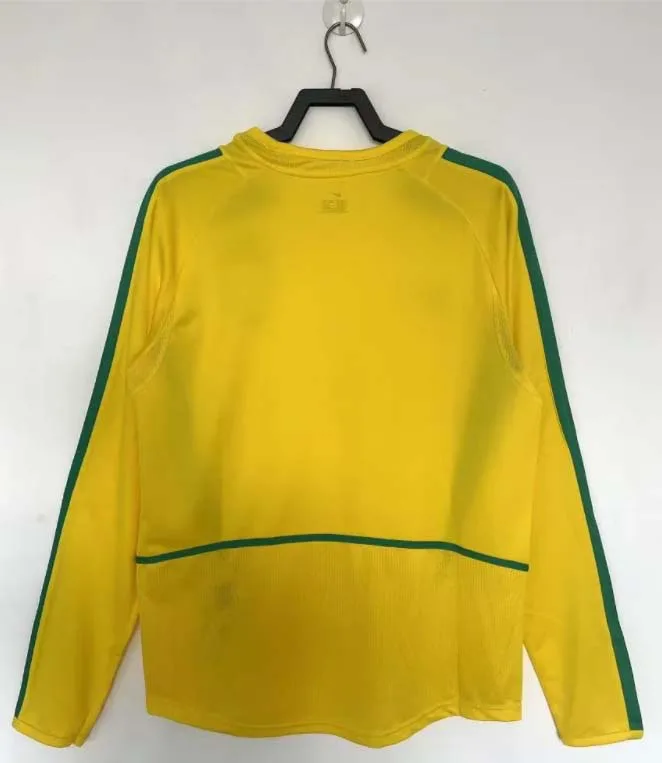 Brazil 2002 Retro Manga larga Brazil Local Camiseta de fútbol 2002 — 4