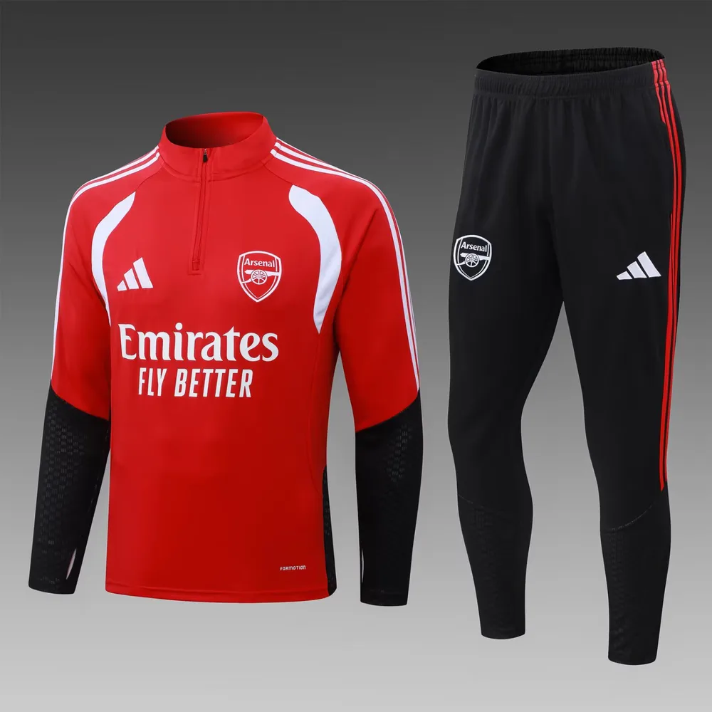 Arsenal 2026/2027 Arsenal Half-Pull Training Suit Red Football Jersey 2026/27