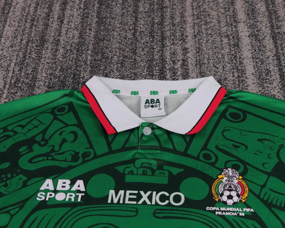 Mexico 1998 Retro Mexico National Local Camiseta de fútbol Talla infantil 1998 — 3