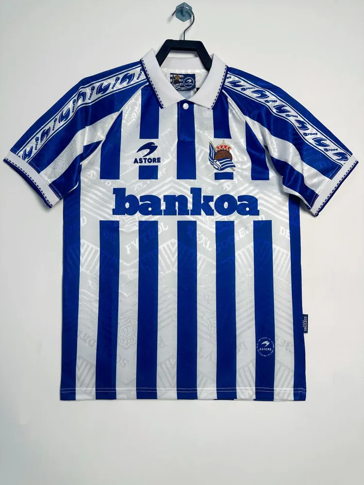 Real Sociedad 1994-1995 Retro Real Sociedad Local Camiseta de fútbol 1994/1995