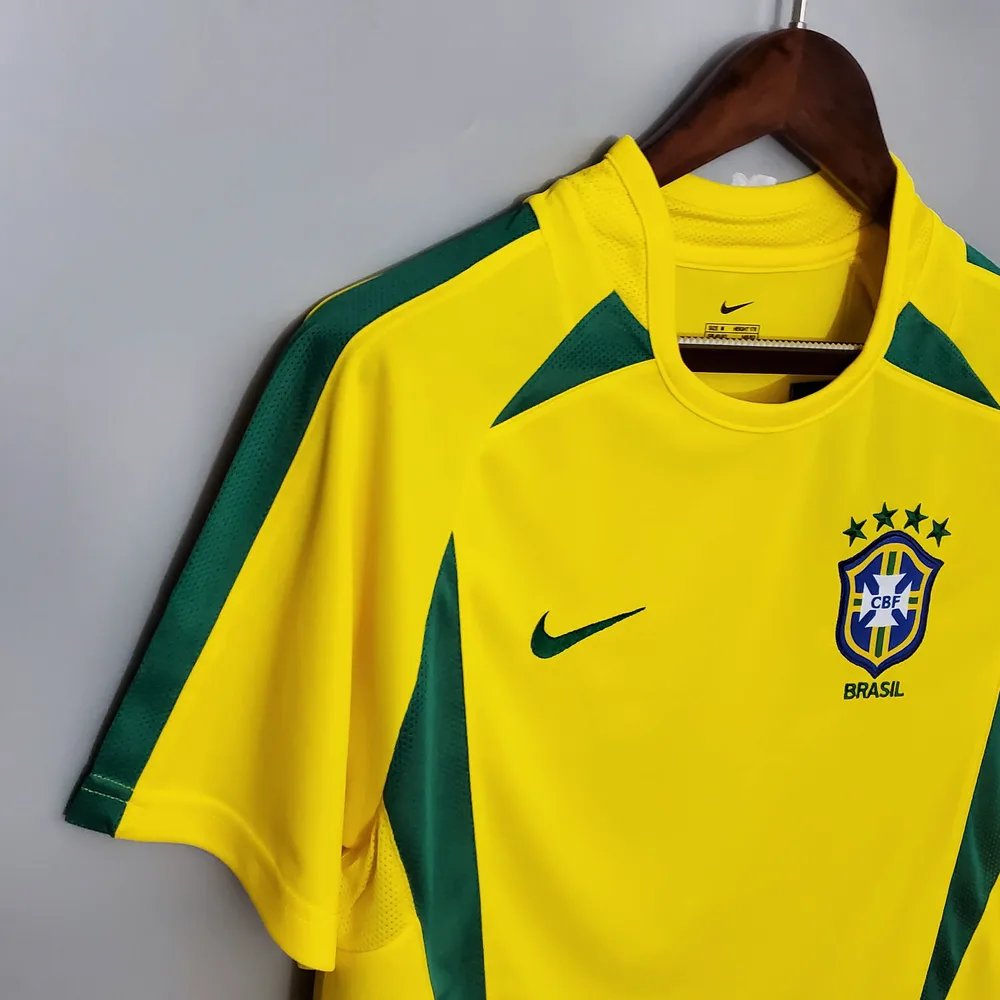 Brazil 2002 Retro Brazil Soccer Jersey Home 2002 — 6