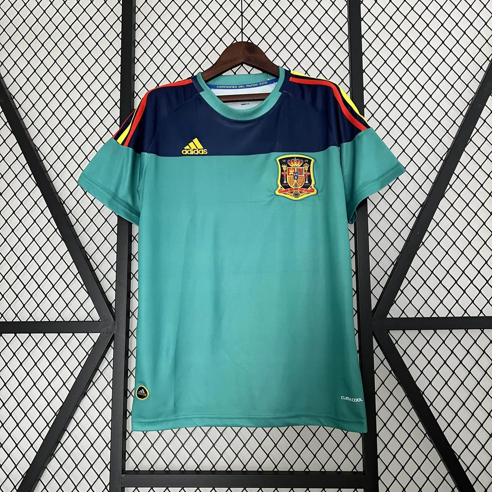 Spain 2010 Retro Spain Portero Green Camiseta de fútbol 2010