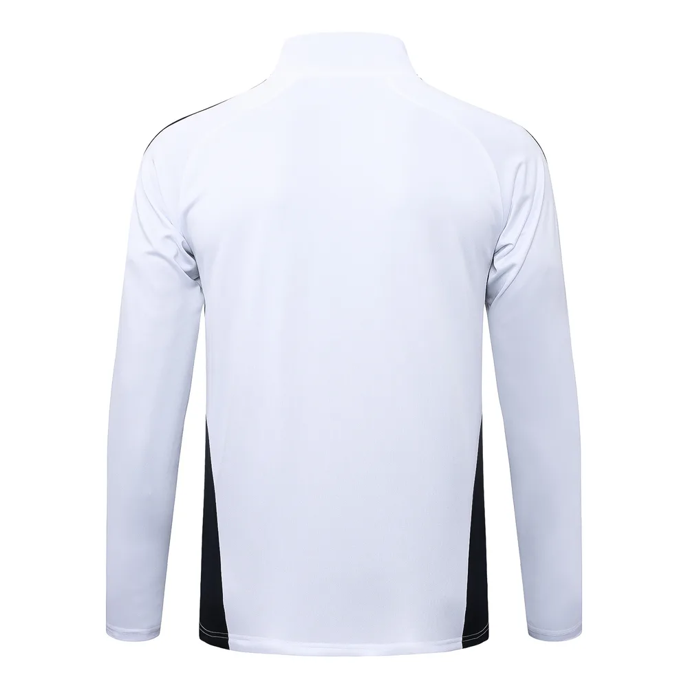 Real Madrid 2025-2026 Real Madrid Retro White Half-Pull Training Suit Football Shirt Set 01 2025/2026 — 4