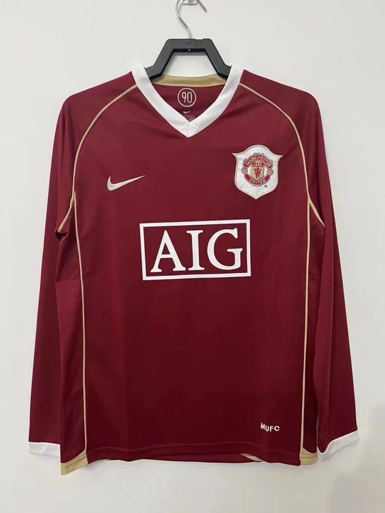 Manchester United 2006/2007 Retro Manga larga Manchester United Local Camiseta de fútbol 2006/2007