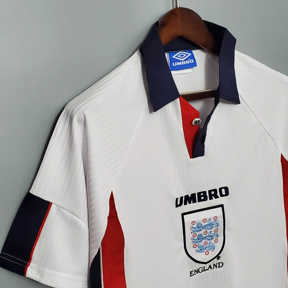 England 1998 Retro England Home Soccer Jersey 1998 — 5