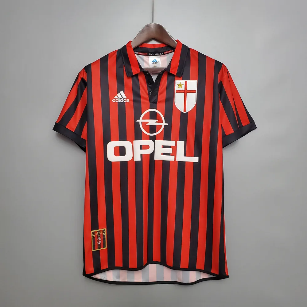 AC Milan 1999/2000 Retro AC Milan Local Camiseta de fútbol 1999/2000