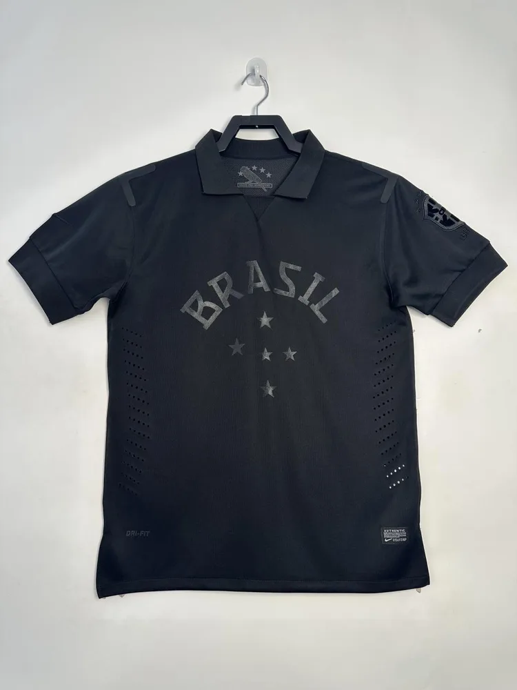Brazil 2013-2014 Retro Brazil black Camiseta de fútbol 2013/2014