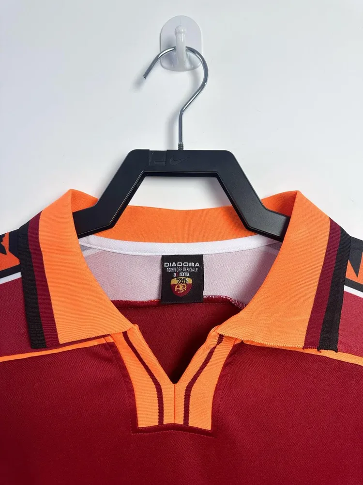 AS Roma 1998-1999 Retro Long Sleeve Roma Home Soccer Jersey 1998/1999 — 3