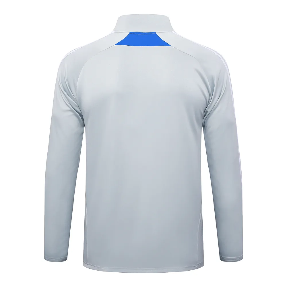 Bayern Munich 2025/2026 Bayern Munich Half-Pull Conjunto de entrenamiento Light Gray Retro Style Camiseta de fútbol Set 2025/2026 — 3