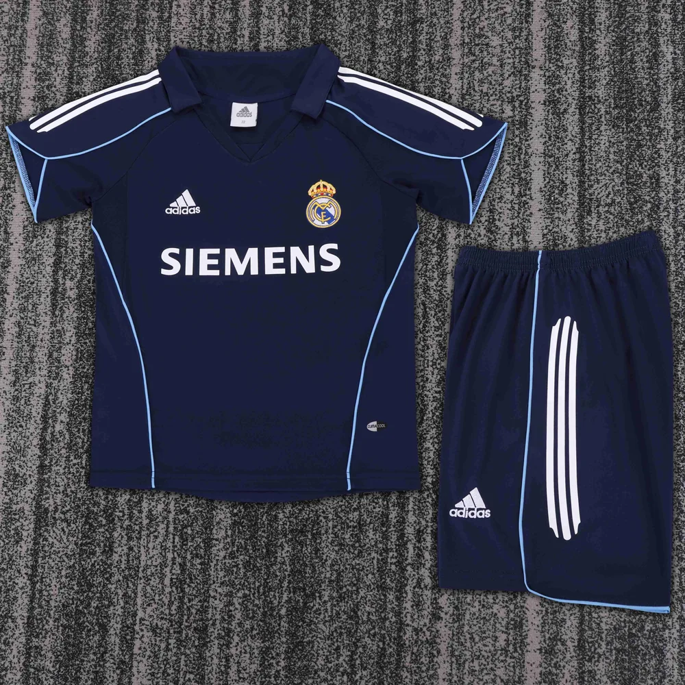 Real Madrid 2005-2006 Retro Real Madrid Visitante Camiseta de fútbol Talla infantil 2005/2006