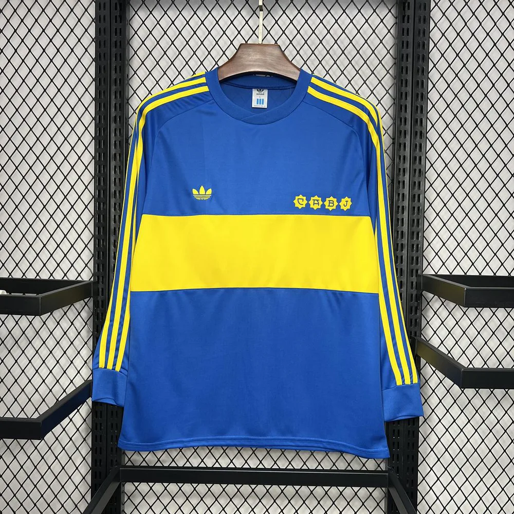 Boca Juniors 1981 Retro Boca Juniors Local Long Sleeves Camiseta de fútbol 1981