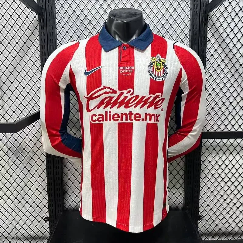 Chivas 2026/2027 Long Sleeve Player Version Chivas Home Football Jersey 2026/27