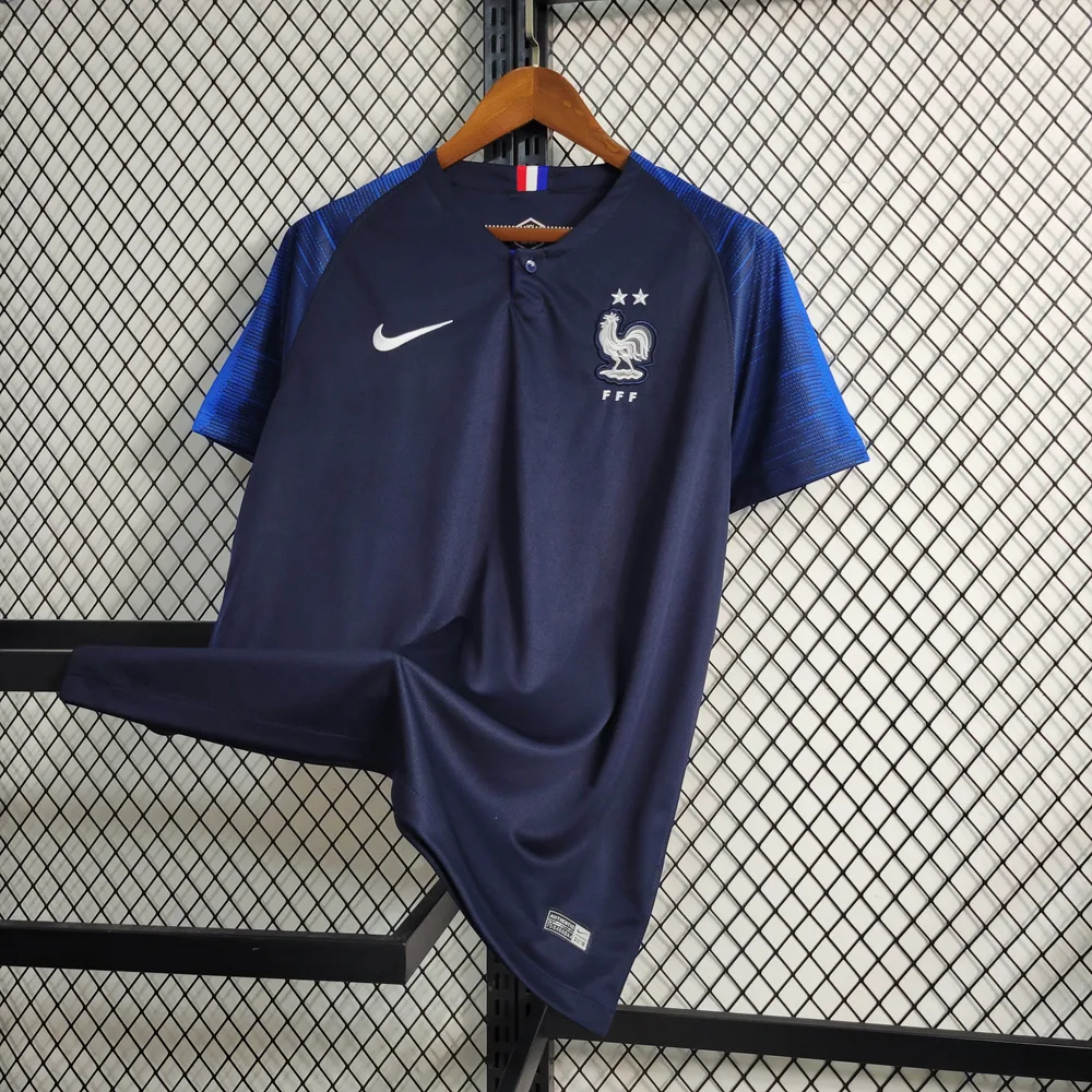 France 2018 Retro France Home Football Shirt 2018 — 5