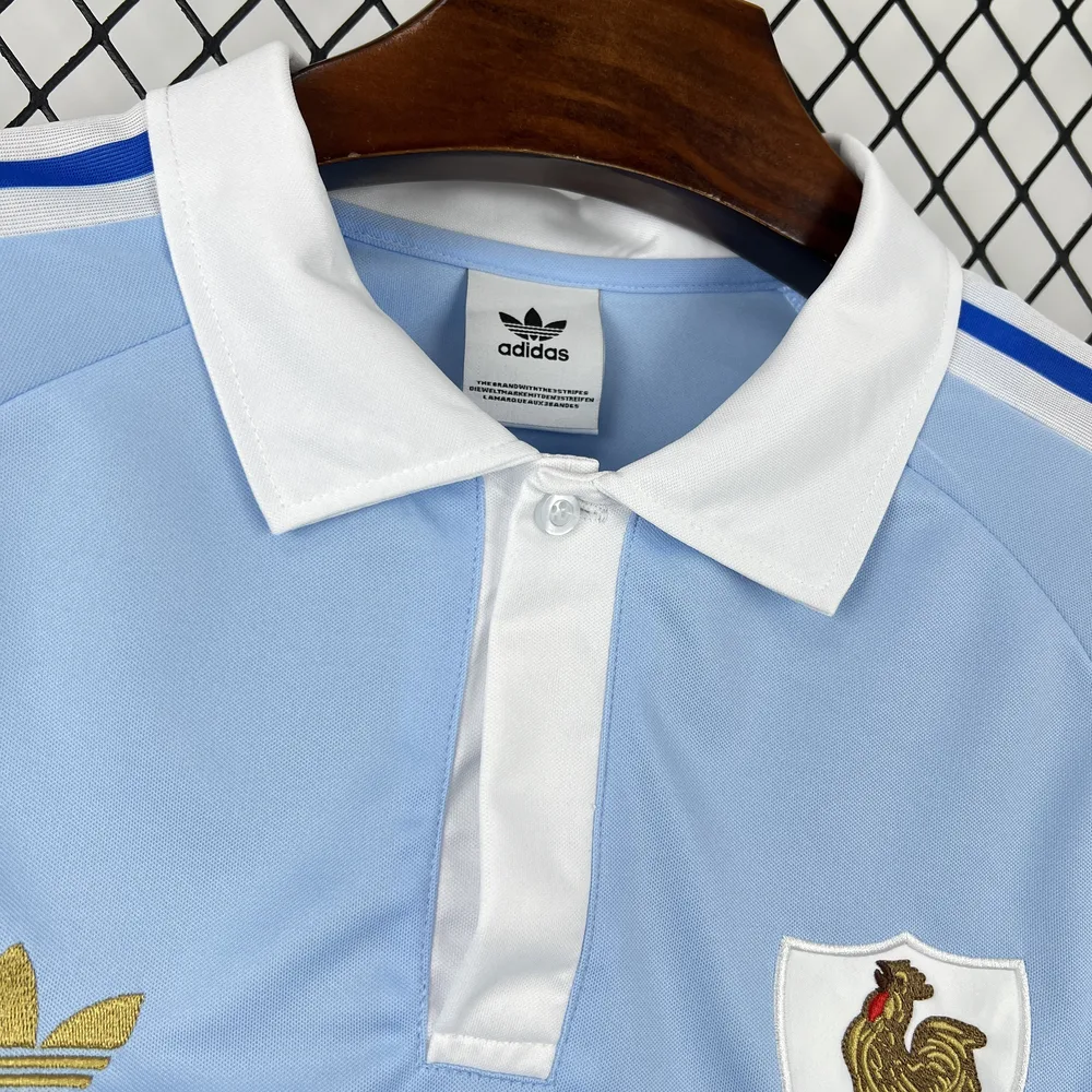 France 2026 France 120th Anniversary Blue Manga larga Retro Jersey 2026 — 5